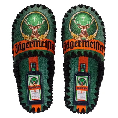 Чоловічі тапочки домашні войлочні з закритим носком Jagermeister 44-45 ( 28-29 см ) зелені