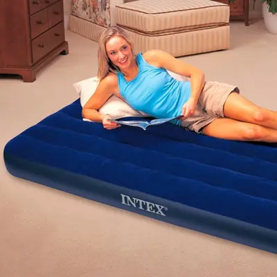 Надувний матрац Intex Twin Dura-Beam Series Classic Downy 64757 Blue